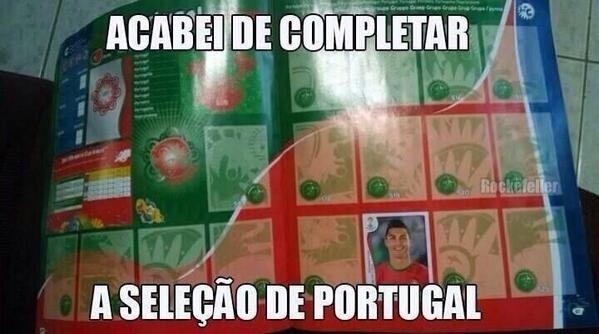 Seleção de Portugal completa no álbum de figurinhas