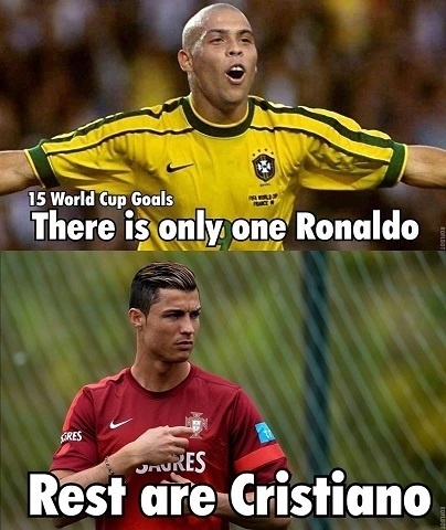 "Só há um Ronaldo, o resto são Cristianos"