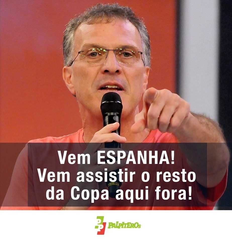 "Espanha vocª está eliminada"