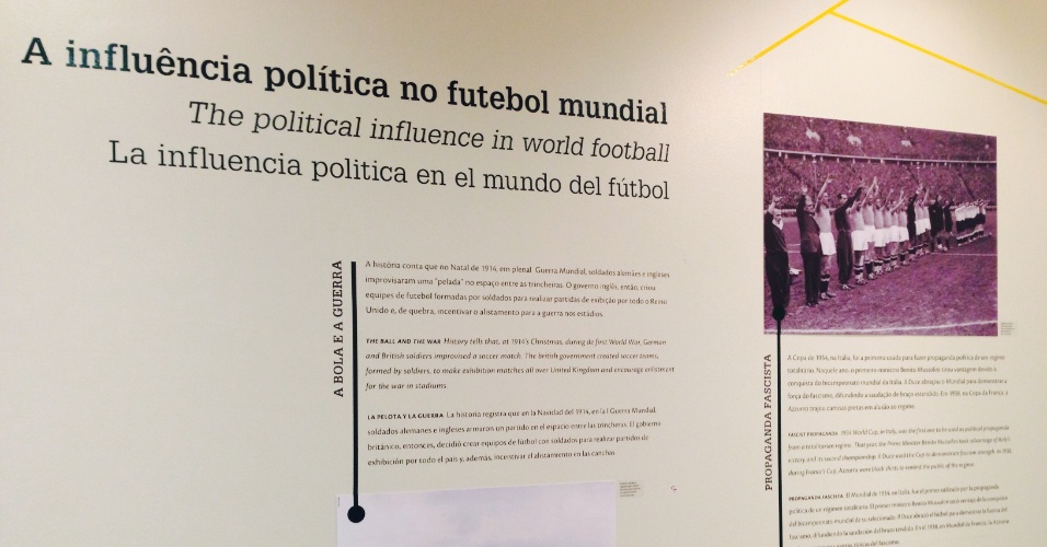 Exposição "Política F.C. O futebol na ditadura", no Memorial da Resistência em São Paulo