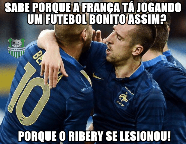 Ribery fora é o motivo desse futebol bonito de assistir da França