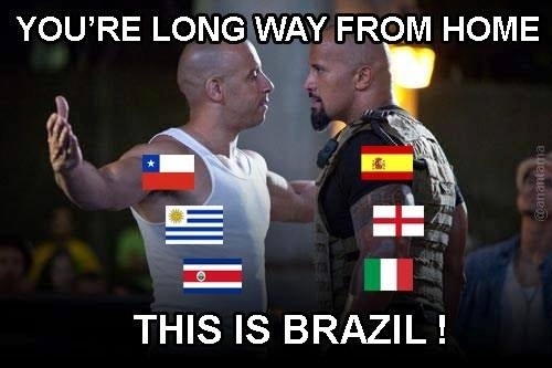 "Você está  bem longe de casa. Aqui é Brasil!"