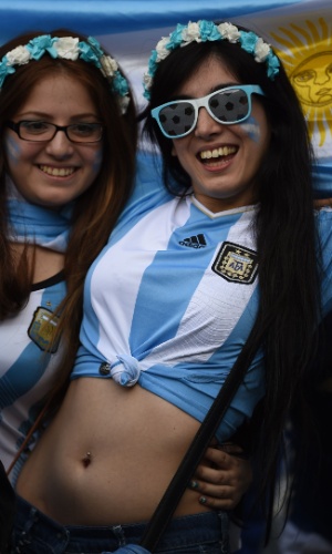 Argentinas comemoram a suada vitória em cima do Irã por 1 a 0 no Mineirão