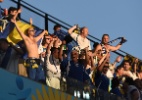 Bósnia venceu pelo menos uma disputa na Copa: a de torcida mais rebelde - AFP PHOTO / JEWEL SAMAD