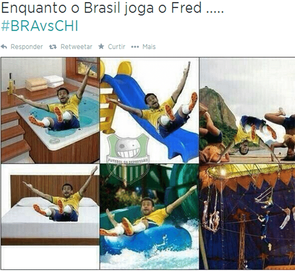Enquanto o Brasil joga, o Fred...