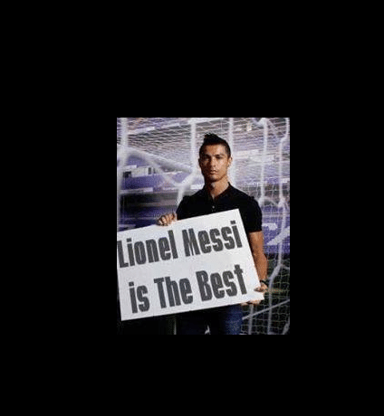 Até Cristiano Ronaldo se rendeu ao talento de Messi