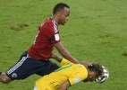 Jogador que tirou Neymar da Copa diz não ter tido intenção de machucá-lo - AFP PHOTO / ODD ANDERSEN