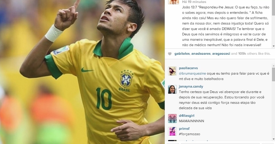 Bruna Marquezine manda mensagem para Neymar