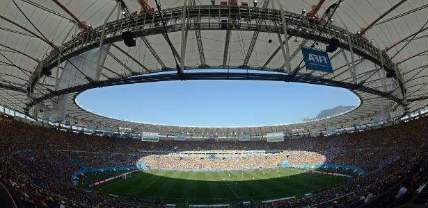 Estádio do Maracanã durante a partida entre França e Alemanha pelas quartas de final da Copa