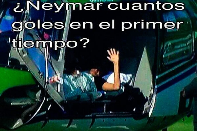 "Neymar, quantos gols o Brasil vai levar no primeiro tempo?"