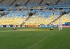 O gramado do Maracanã um dia antes da final da Copa do Mundo 