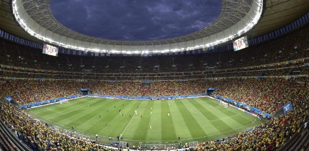 Mané Garrincha foi sede de 7 jogos da Copa e é palco comum entre times do RJ - Xinhua/Lui Siu Wai