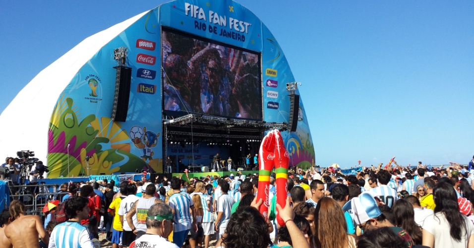 Telão em Fan Fest de Copacabana já está pronto para transmitir a final da Copa do Mundo