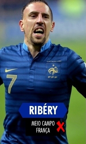 Ribéry - Não foi ao Mundial por causa de lesão nas costas