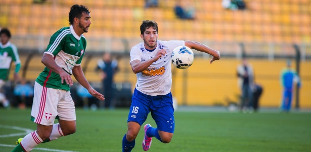 Lucas Silva, do Cruzeiro, tenta partir com a bola dominada durante jogo contra o Palmeiras no Pacaembu - Leonardo Soares/UOL