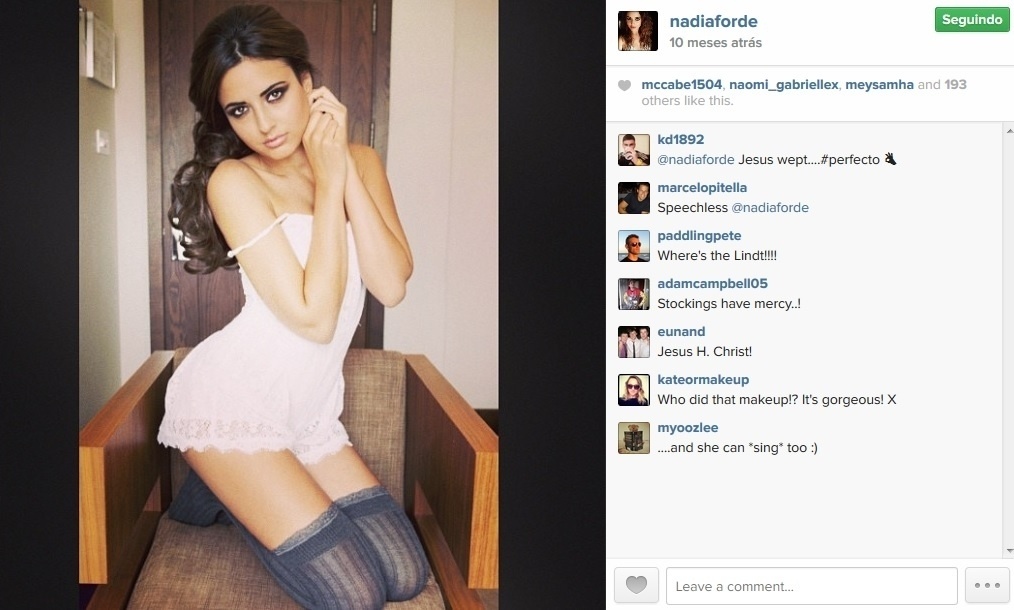 Nadia Forde é modelo de lingerie e apontada como a nova namorada de Rory Mcllroy, golfista de 25 anos - Reprodução/Instagram