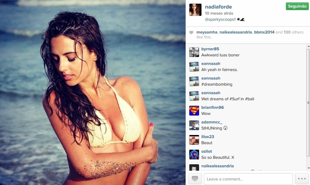 Nadia Forde é modelo de lingerie e apontada como a nova namorada de Rory Mcllroy, golfista de 25 anos - Reprodução/Instagram