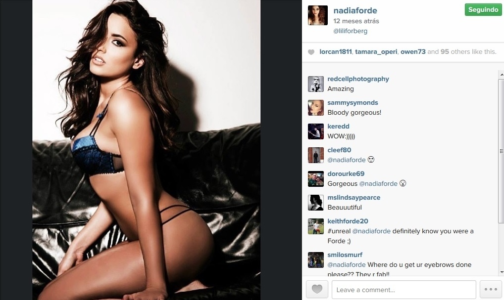 Nadia Forde é modelo de lingerie e apontada como a nova namorada de Rory Mcllroy, golfista de 25 anos - Reprodução/Instagram