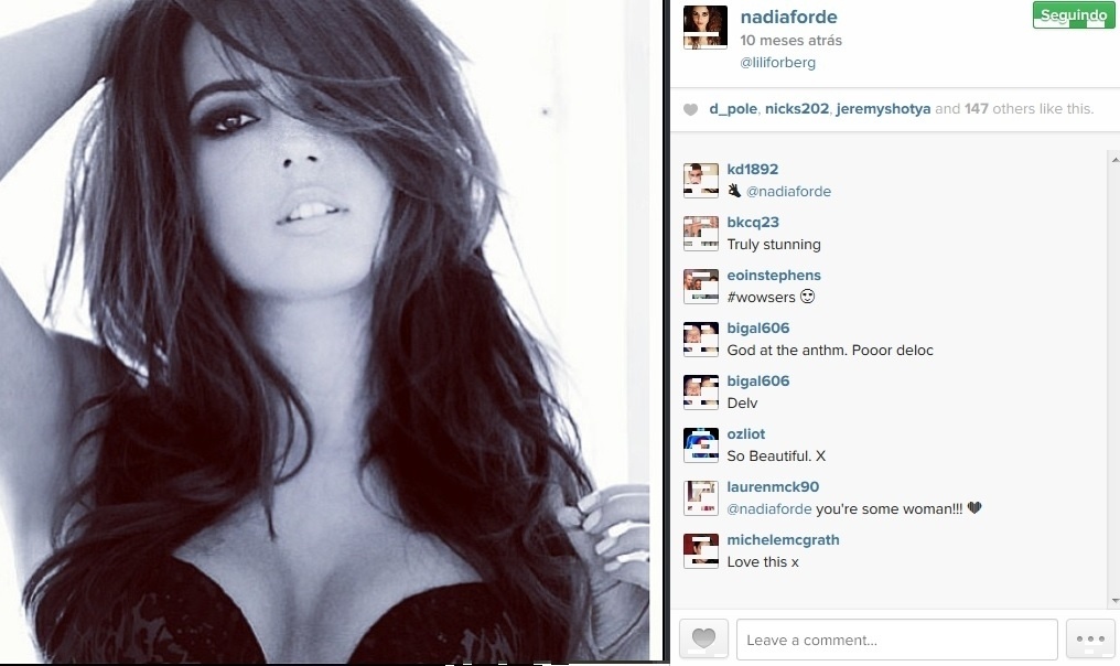 Nadia Forde é modelo de lingerie e apontada como a nova namorada de Rory Mcllroy, golfista de 25 anos - Reprodução/Instagram