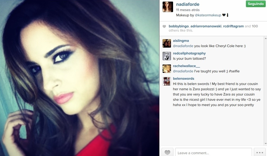 Nadia Forde é modelo de lingerie e apontada como a nova namorada de Rory Mcllroy, golfista de 25 anos - Reprodução/Instagram