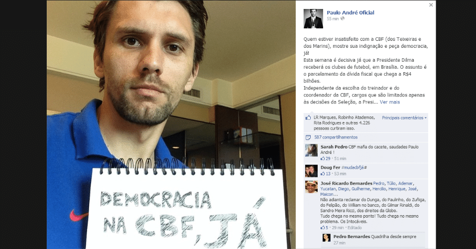 Paulo André pede democracia na 