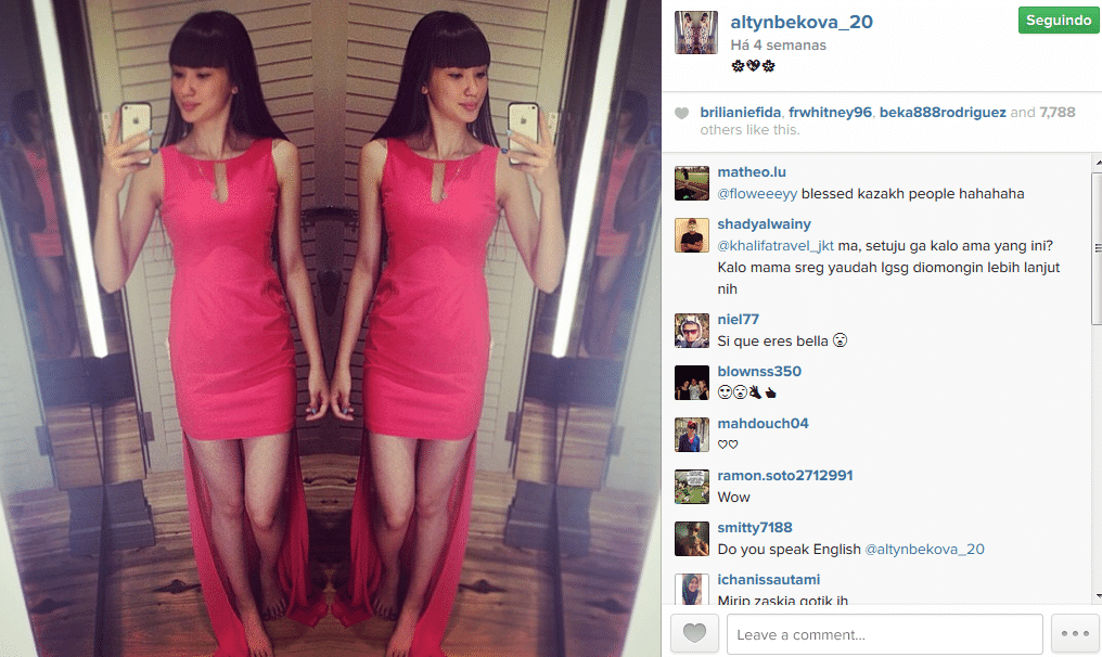 Sabina Altynbekova, jogadora da seleção de vôlei do Cazaquistão - Reprodução/Instagram