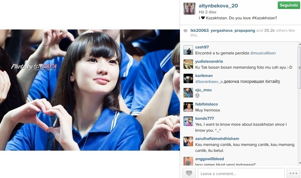 Sabina Altynbekova, jogadora da seleção de vôlei do Cazaquistão - Reprodução/Instagram