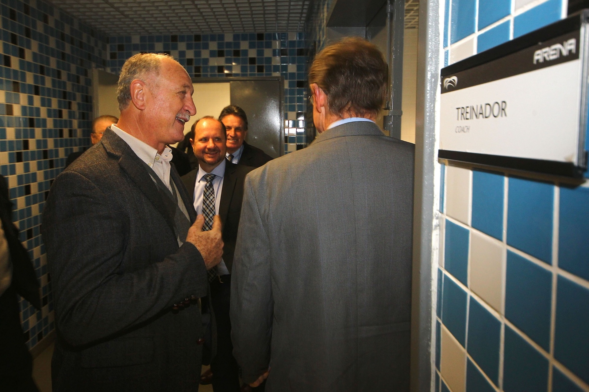 30.07.2014 - Felipão conhece vestiário da Arena Grêmio - Flickr / Grêmio Oficial