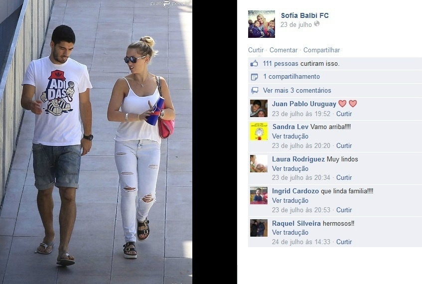 Sofia Balbi, mulher de Luis Suárez - Reprodução/Twitter