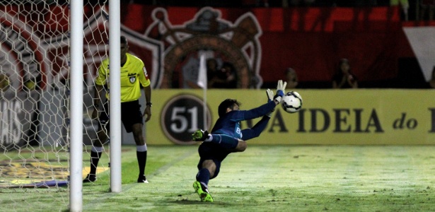 Marcelo Grohe defende pênalti e está perto de recorde sem sofrer gol - Felipe Oliveira/Getty Images