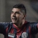 Ortigoza comemora o primeiro gol do San Lorenzo na decisão da Libertadores, de pênalti - AFP PHOTO / Juan Mabromata