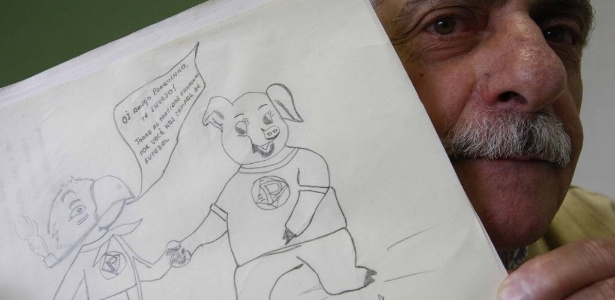 Ex-diretor de marketing do Palmeiras, João Roberto Gobbato é considerado o "padrinho" do porco - Moacyr Lopes Junior/Folhapress - Moacyr Lopes Junior/Folhapress