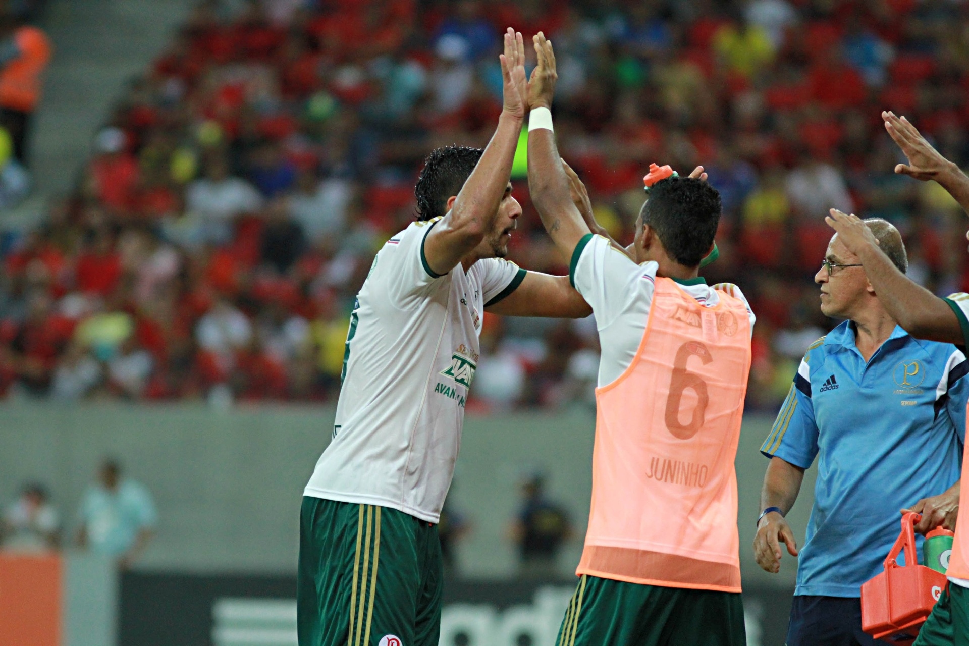 Henrique comemora gol do Palmeiras contra o Sport pelo Campeonato Brasileiro - Renato Spencer/Getty Images