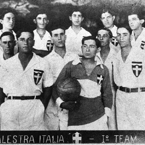 Time do Palestra Itália que disputou o primeiro Campeonato Paulista, em 1916 - Reprodução