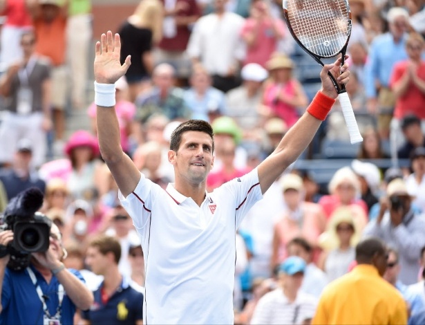 Djokovic celebra a vitória convincente sobre Sam Querrey no US Open -  Robert Deutsch-USA TODAY Sports