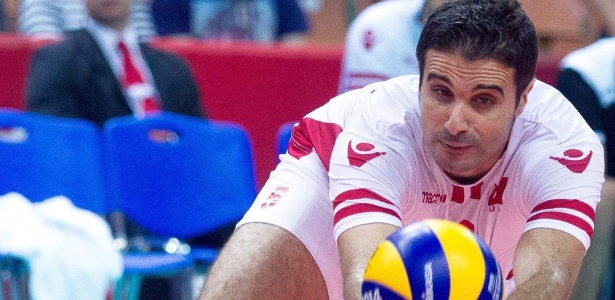 Samir Sellami, jogador de vôlei da Tunísia  - EFE/EPA/ANDRZEJ GRYGIEL 