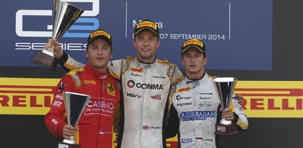 Palmer (ao centro) pode estrear na F1 pela Caterham. Mas teste na Force India já é certo - GP2 Media/Divulgação