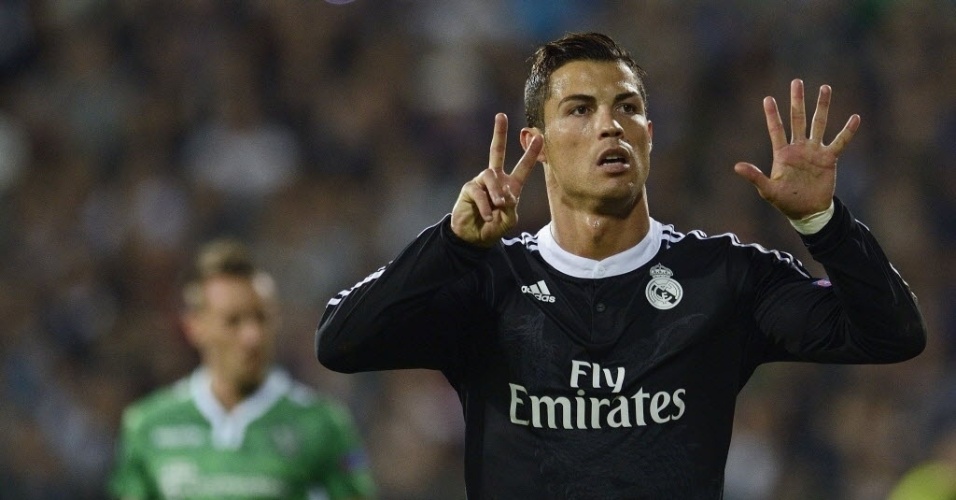 Cristiano Ronaldo comemora gol de empate do Real Madrid