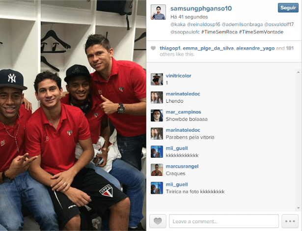 Na terça-feira, torcida do São Paulo pediu raça no Morumbi - Reprodução/Instagram