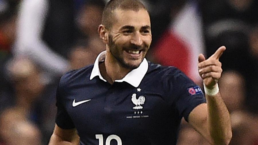 Karim Benzema, atacante da França, foi convocado pela seleção francesa para a disputa da Eurocopa - AFP PHOTO / FRANCK FIFE