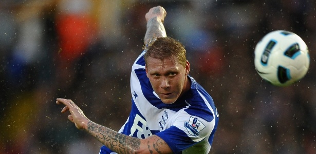 Garry O"Connor, atacante escocês em ação pelo Birmingham, em 2010 - Getty Images
