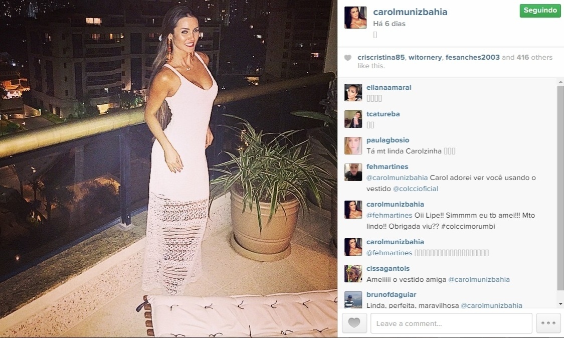 Carol Muniz é a nova namorada do Del Nero - Reprodução/Instagram