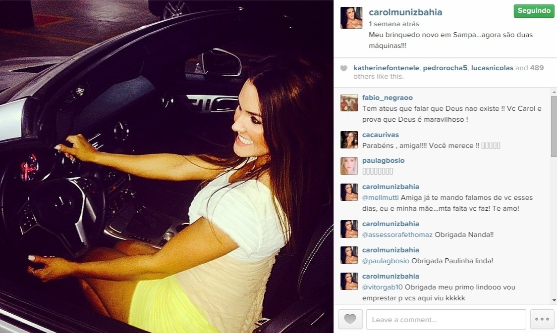 Carol Muniz é a nova namorada do Del Nero - Reprodução/Instagram