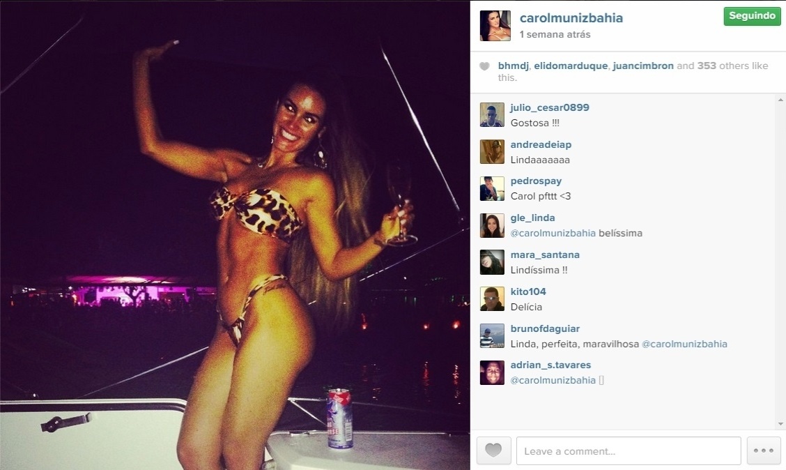 Carol Muniz é a nova namorada do Del Nero - Reprodução/Instagram