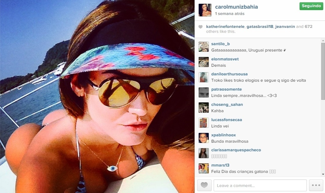 Carol Muniz é a nova namorada do Del Nero - Reprodução/Instagram