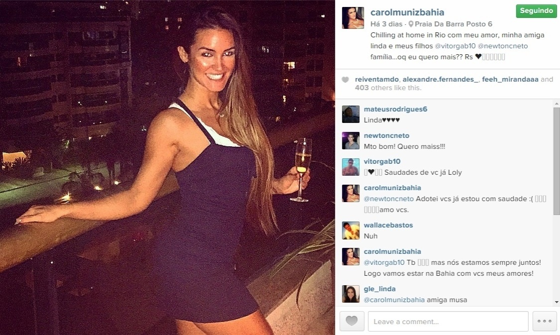 Carol Muniz é a nova namorada do Del Nero - Reprodução/Instagram