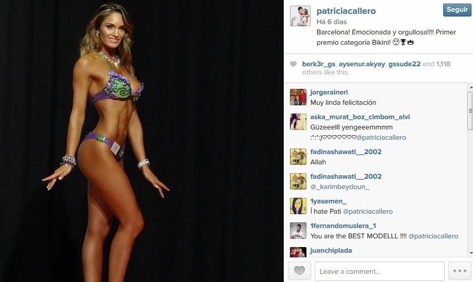 Patricia Callero, namorada do goleiro Fernando Muslera - Reprodução/Instagram