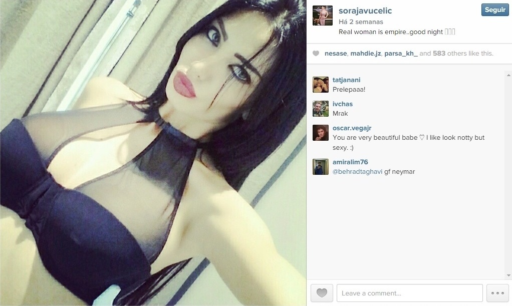 Soraja Vucelic, modelo é apontada na Europa como novo affair de Neymar - Reprodução / Instagram