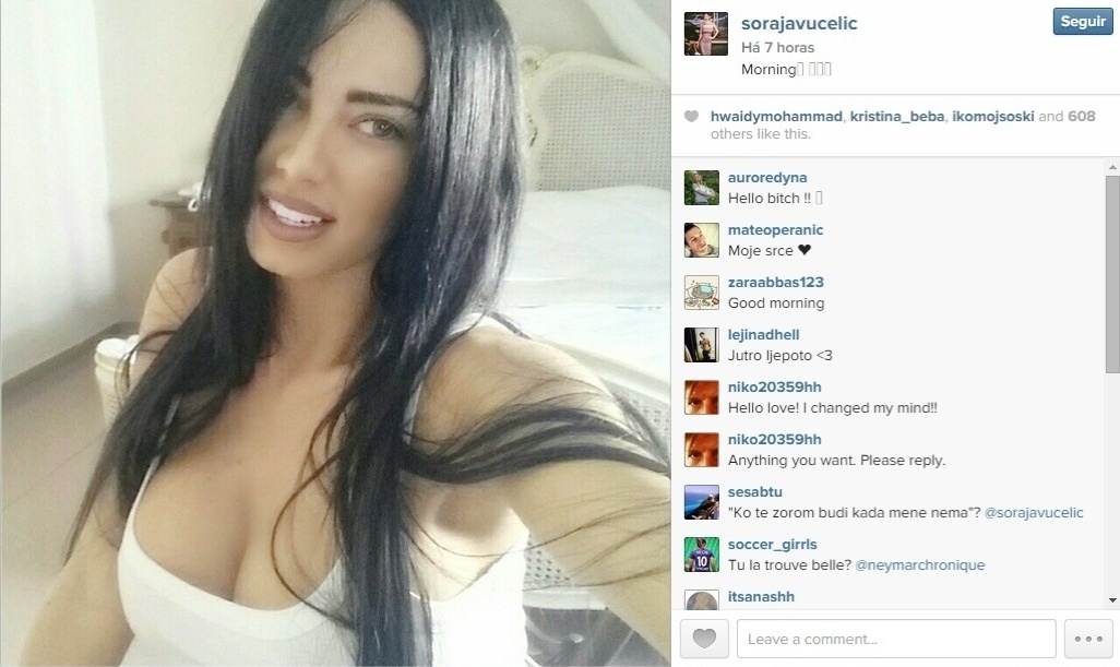 Soraja Vucelic, modelo é apontada na Europa como novo affair de Neymar - Reprodução / Instagram