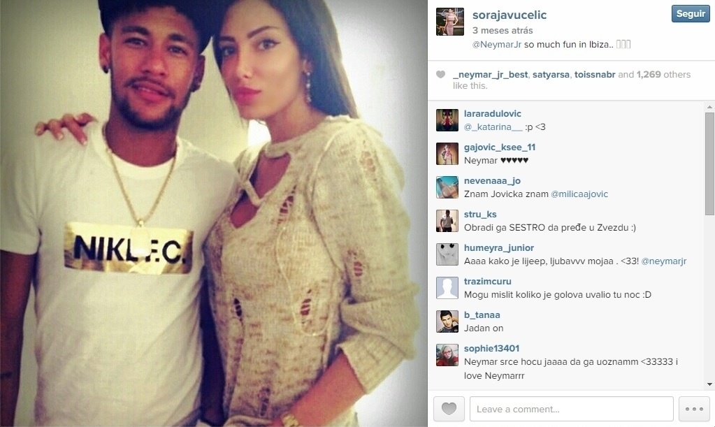 Soraja Vucelic, modelo é apontada na Europa como novo affair de Neymar - Reprodução / Instagram